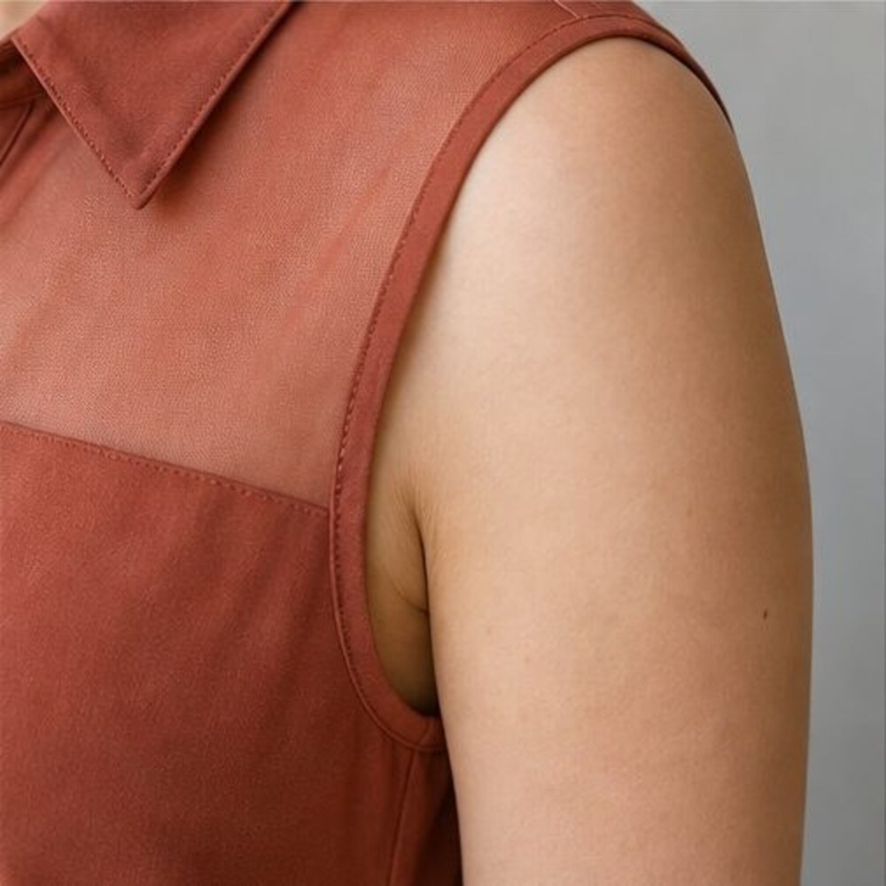 Rust Peplum Top - Picture 5 of 6